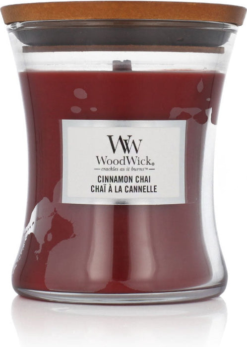WoodWick Hourglass Medium Geurkaars - Cinnamon Chai