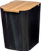 Wooners® Tafelprullenbak met deksel - Bamboe - 5l – Zwart - ThatLyfeStyle