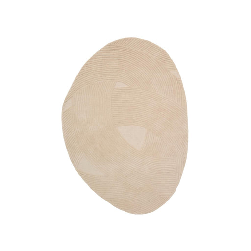 Kave Home Ovaal Vloerkleed Domm Wol, 160 x 230cm - Beige - Organisch