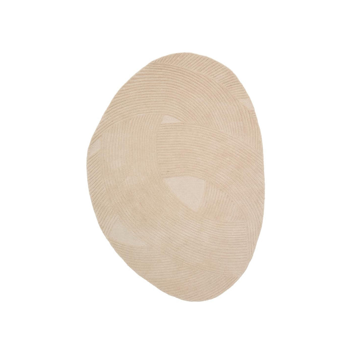 Kave Home Ovaal Vloerkleed Domm Wol, 160 x 230cm - Beige - Organisch