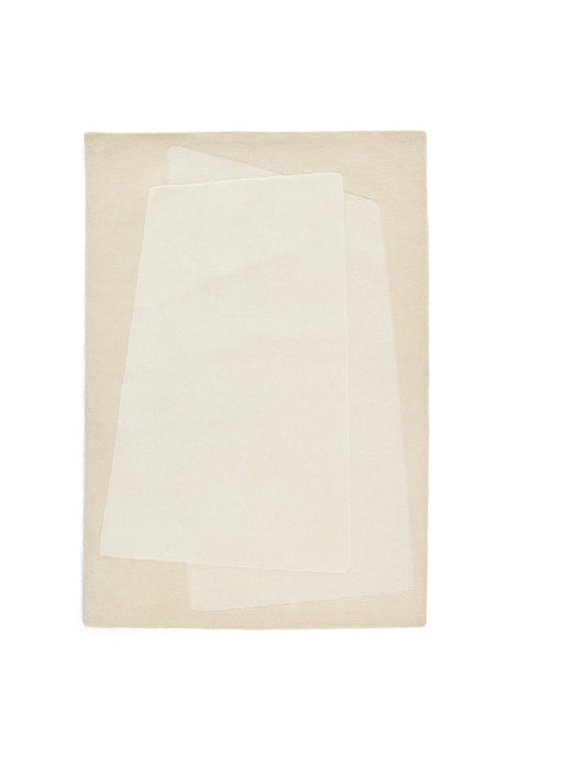 Kave Home Vloerkleed Dennie Wol, 160 x 230cm - BEIGE