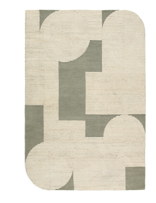 Kave Home Vloerkleed Bralen Wol, 200 x 300cm - Beige, Groen