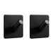 XIVADA Handdoekhaak Paza - Rvs - 3M Tape - Zwart - Set van 2