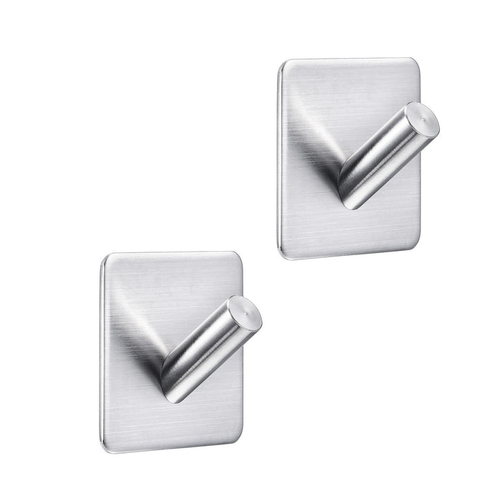 XIVADA Handdoekhaakjes Paza - Zelfklevend - Rvs - Zilver - Set van 2