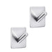 XIVADA Handdoekhaakjes Paza - Zelfklevend - Rvs - Zilver - Set van 2