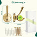 XIVADA Kapstokhaak Zena – Inclusief schroefset – Goud – Set van 3 - ThatLyfeStyle