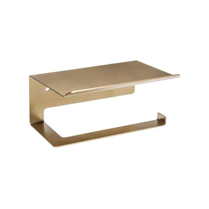 XIVADA WC Rolhouder Zeus - Met plankje - Inclusief schroefset - Goud