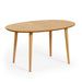 Kave Home Uitschuifbare Ovale Eettafel Oqui 140 - 220 x 90cm - Eiken Naturel - Ovaal