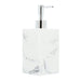 QUVIO Zeepdispenser met marmerlook - Kunststof - Wit
