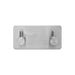 XIVADA Handdoekhaken Duo - Rvs - Plakstrip - Zilver - 2 in 1
