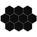 QUVIO Memobord - Hexagon Bulletin board - Set van 10 - Zwart