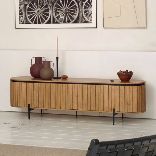 Kave Home TV-meubel Licia Mangohout, 200cm - Naturel - Japandi
