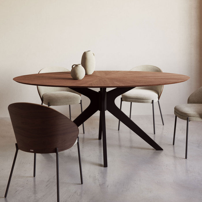 Kave Home Ovale Eettafel Naanim 180 x 110cm - Hout - Ovaal