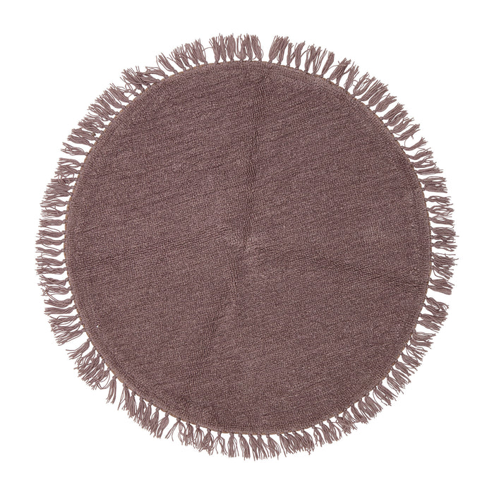 Bloomingville Rond Vloerkleed Lenea Wol, 110cm - Paars