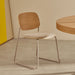 Kave Home Eetkamerstoel Meli Hout en chenille - Beige