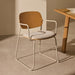 Kave Home Eetkamerstoel Meli Hout en chenille - Beige