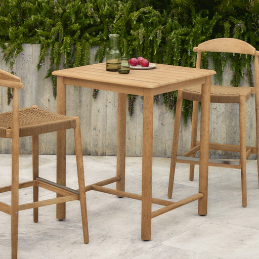 Kave Home Bistrotafel Sori Acaciahout, 78 x 78cm - Beige - Vierkant