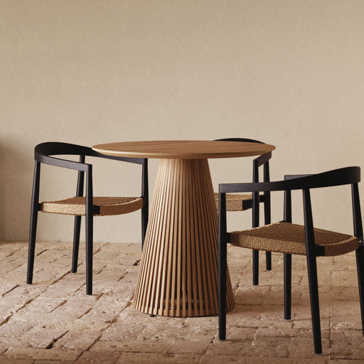 Kave Home Ronde Bistrotafel Jeanette Teakhout, 90cm - Naturel
