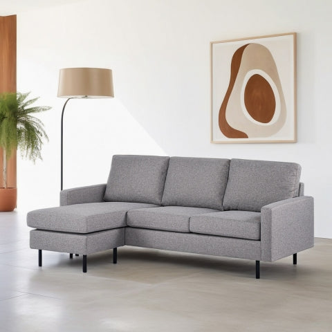 Hoekbank Nigel - compact - 198x132 - grijs - Woonexpress - ThatLyfeStyle