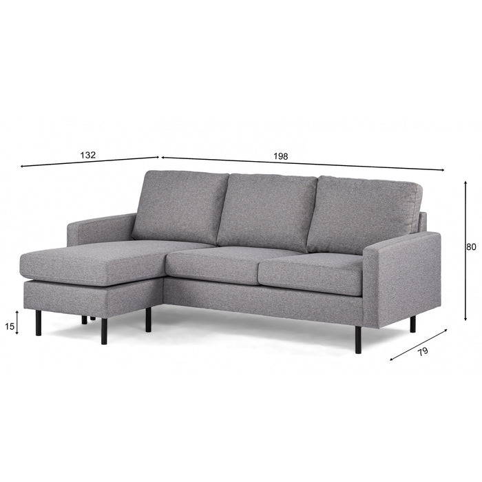 Hoekbank Nigel - compact - 198x132 - grijs - Woonexpress - ThatLyfeStyle