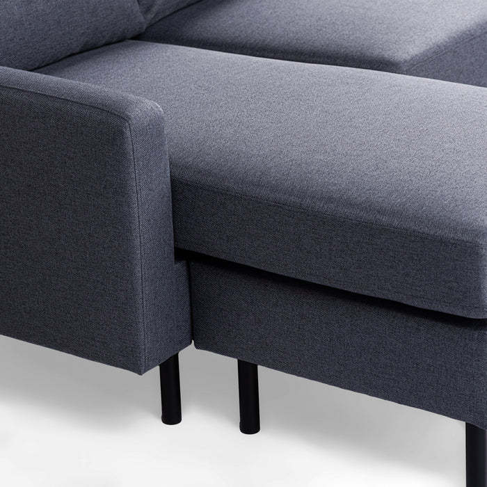 Hoekbank Nigel - compact - 198x132 - antraciet - Woonexpress - ThatLyfeStyle