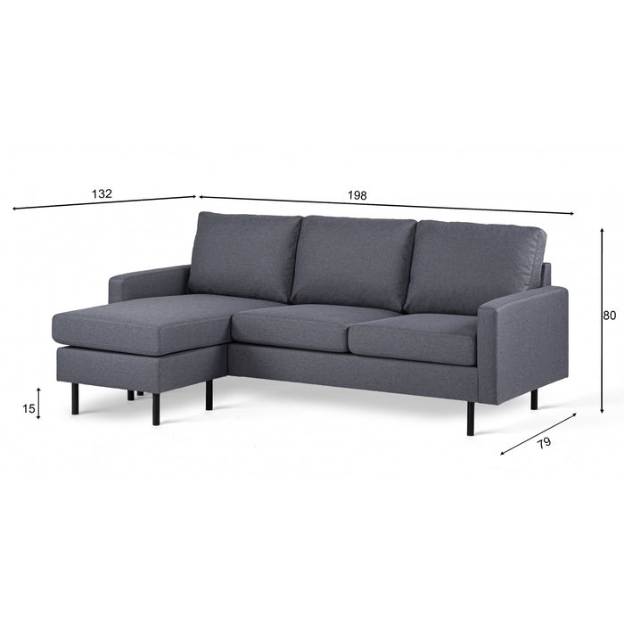 Hoekbank Nigel - compact - 198x132 - antraciet - Woonexpress - ThatLyfeStyle