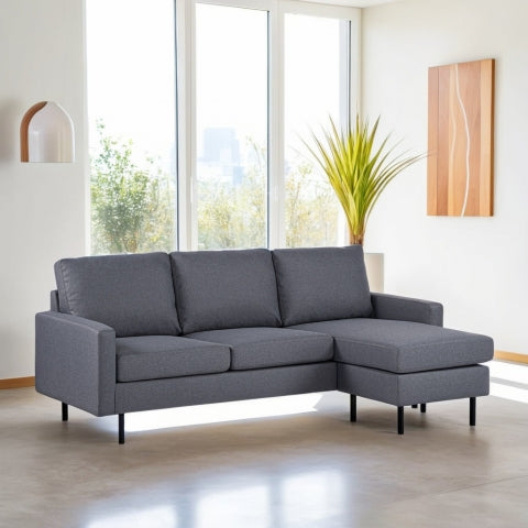 Hoekbank Nigel - compact - 198x132 - antraciet - Woonexpress - ThatLyfeStyle