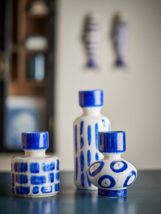 Bloomingville Vaas Romane Set van 3 stuks - Blauw