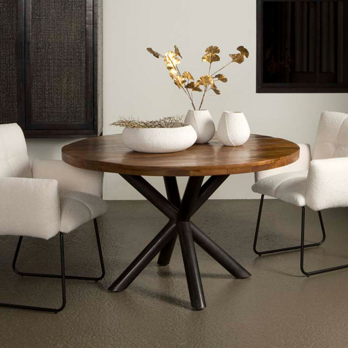 Tower Living Ronde Eettafel Selva Mangohout, ø130cm - Naturel
