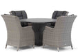 Garden Collections Aberdeen/Graniet 120 cm rond dining tuinset 5-delig