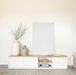 Kave Home TV-meubel Abilen Eiken, 200 x 44cm - Wit