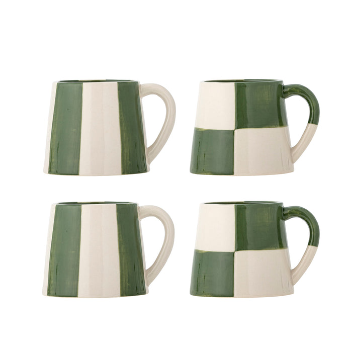 Bloomingville Mok Floki Set van 4 stuks - Groen