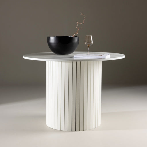 Nohr Ronde Eettafel Adrin 110cm - Wit - ThatLyfeStyle