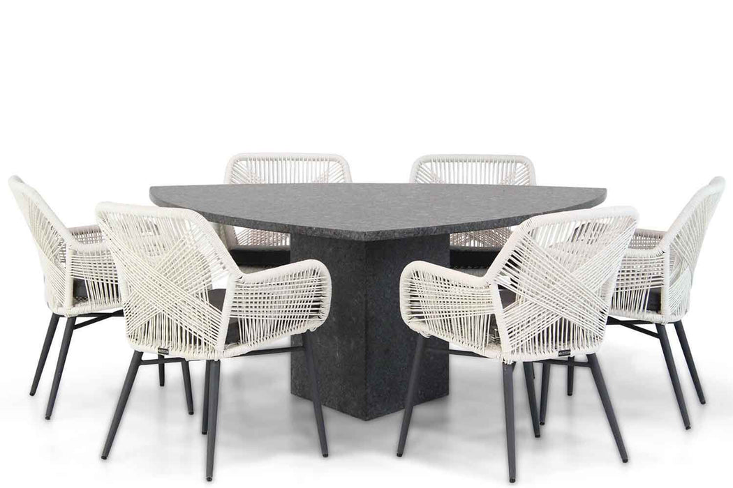 Lifestyle Advance/Graniet 170 cm triangel dining tuinset 7-delig - 17122
