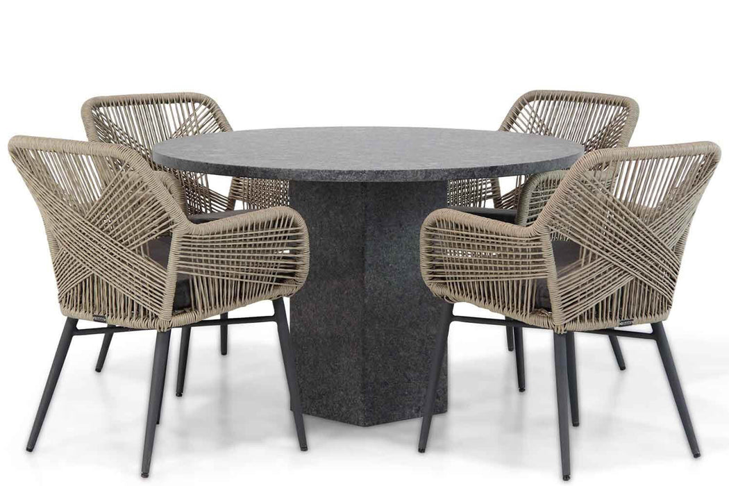 Lifestyle Advance/Graniet 120 cm dining tuinset 5-delig - 16483