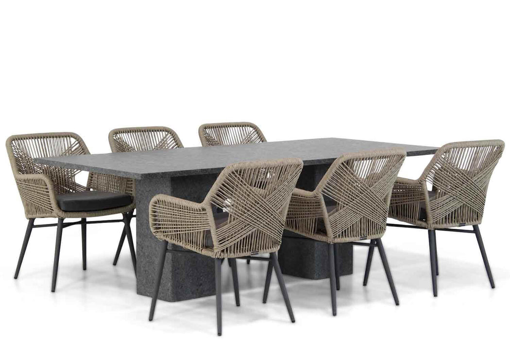 Lifestyle Advance/Graniet 220 cm dining tuinset 7-delig - 17105