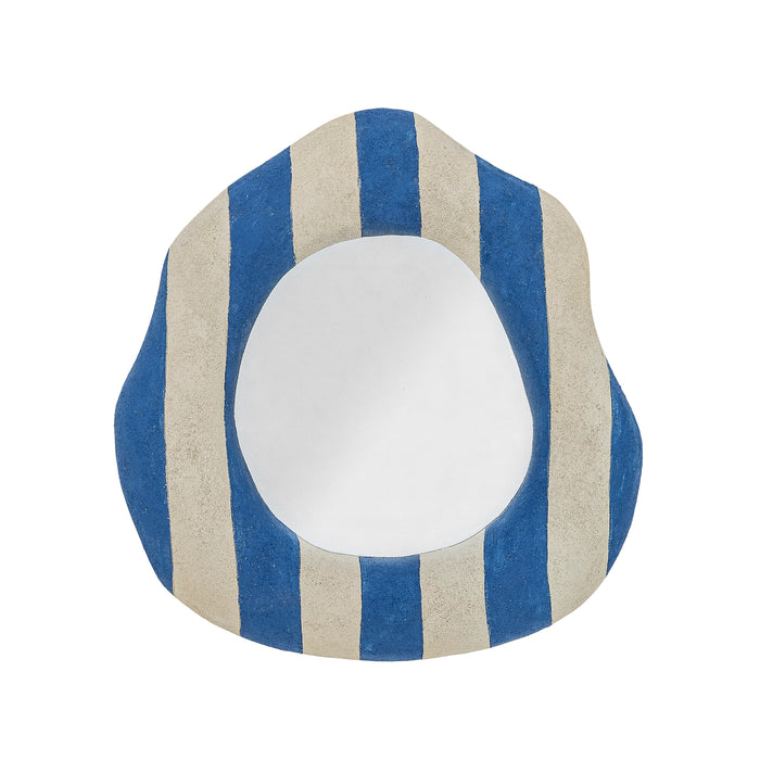 Bloomingville Spiegel Travis, 38 x 39cm - Blauw - Organisch