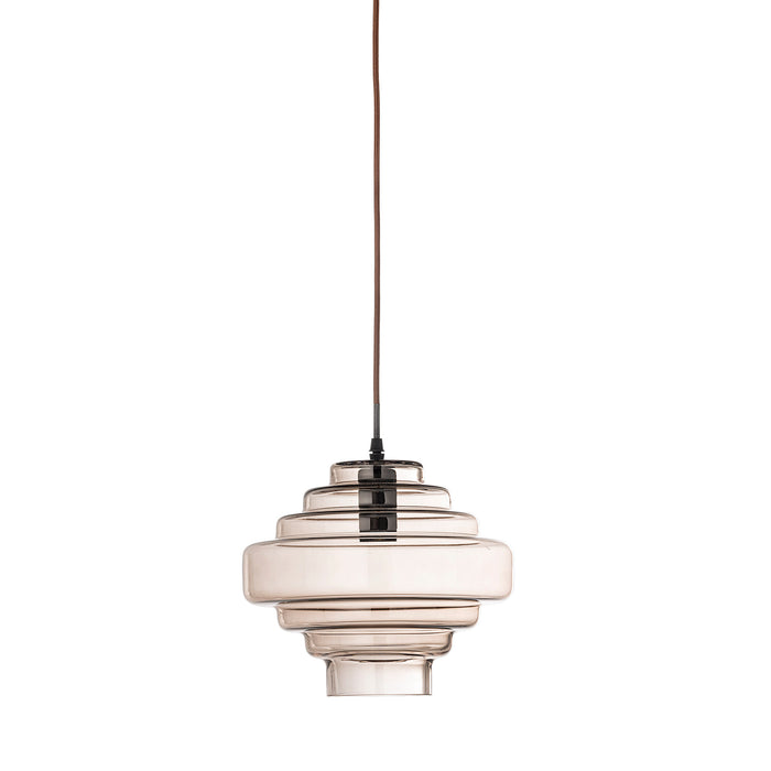 Bloomingville Hanglamp Ilua Glas, 27cm - bruin