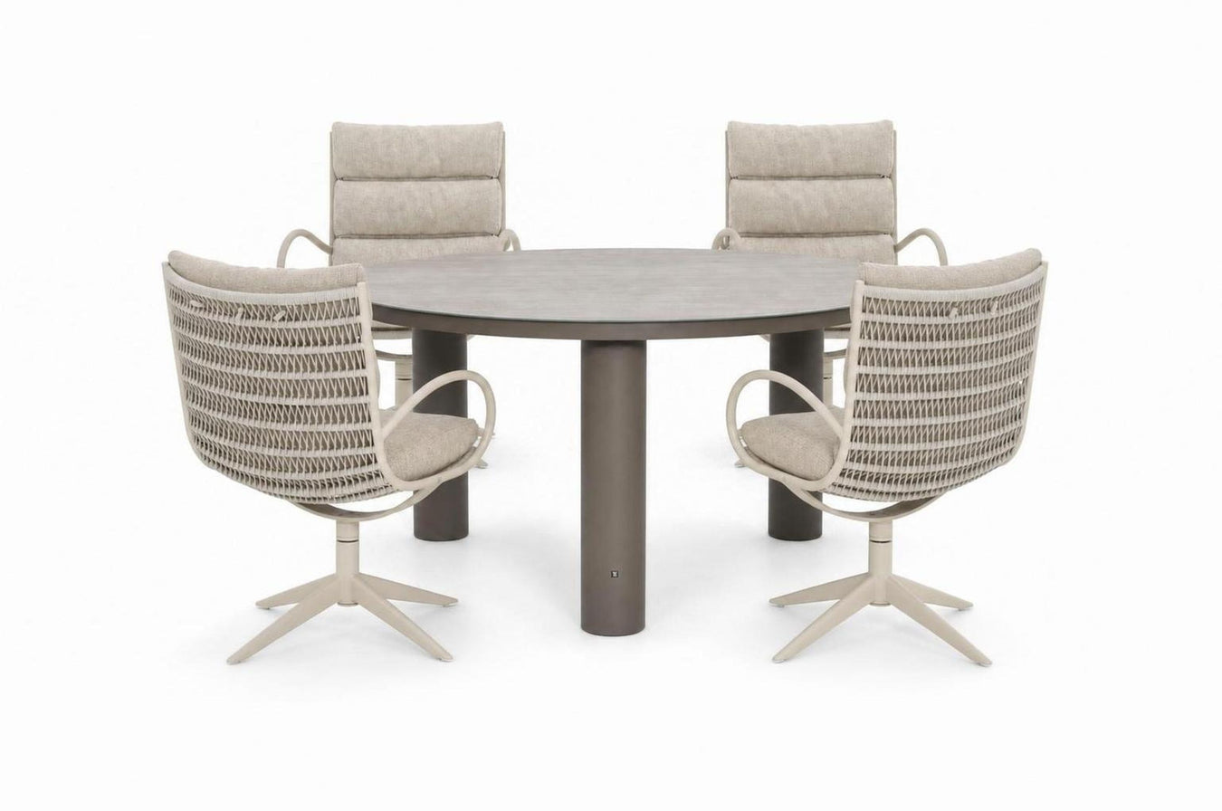 Apple Bee Camp Bay/Arancia 150 cm dining tuinset 7-delig