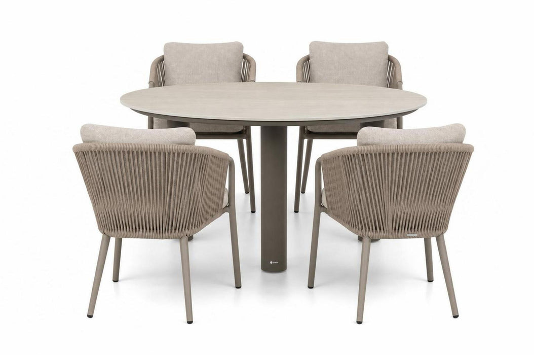 Apple Bee Pine Key/Trino 140 cm dining tuinset 5-delig