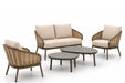 Apple Bee Pine Key/Livo stoel-bank loungeset 5-delig - 27189