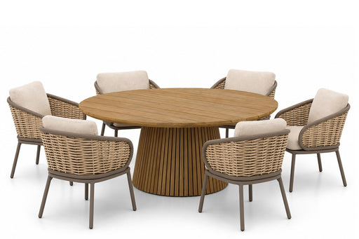 Apple Bee Pine Key/Fungo 180 cm dining tuinset 7-delig
