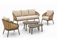 Apple Bee Pine Key/Livo stoel-bank loungeset 5-delig - 27195