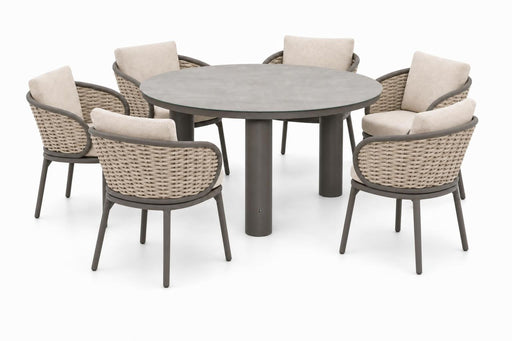 Apple Bee Pine Key/Arancia 150 cm dining tuinset 7-delig