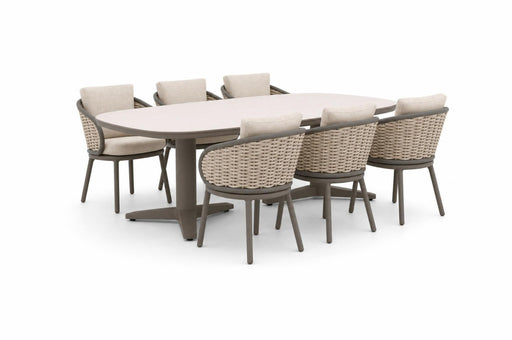 Apple Bee Pine Key/Zanzibar 220x110 cm dining tuinset 7-delig
