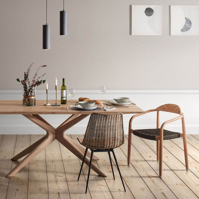 Kave Home Eettafel Armande Licht Eiken - Wit - Japandi