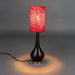 Dutchbone Tafellamp Jules Geweven stof en glas - Rood