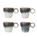 Bloomingville Mok Nigel Set van 4 stuks - Blauw