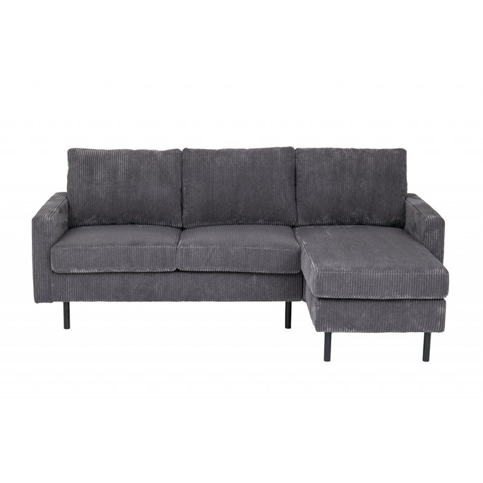 Hoekbank Garret - ribstof - antraciet - 200b - Woonexpress - ThatLyfeStyle