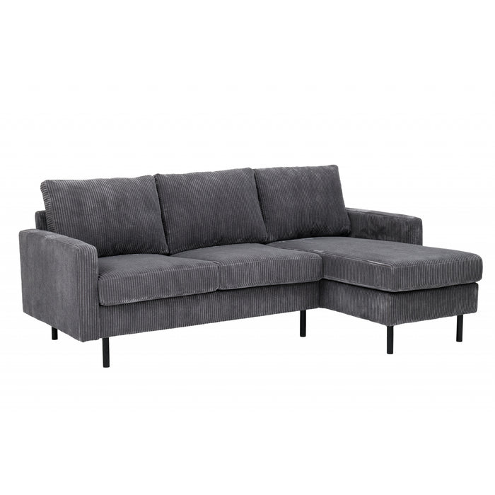 Hoekbank Garret - ribstof - antraciet - 200b - Woonexpress - ThatLyfeStyle